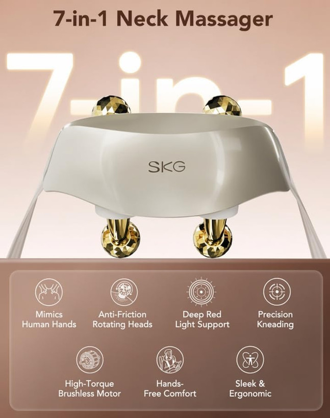 ماساژور شانه و گردن حرارتی قابل حمل چندکاره اس کی جی برند SKG مدل H7 Ultra E (سفارش آمازون اروپا)