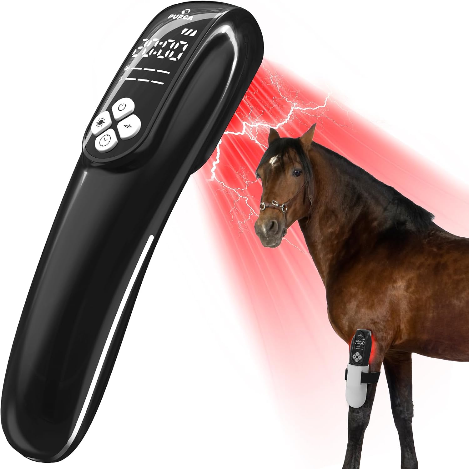 دستگاه ۳ کاره فیزیوتراپی دامپزشکی برند PUPCA  (لیزر سرد + تحریک عضلانی) مدل VET-MTC