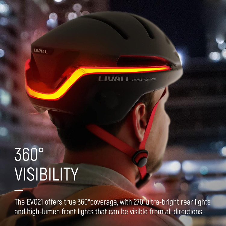 کلاه ایمنی هوشمند دوچرخه LIVALL EVO21 با چراغ (سفارش انگلیس)