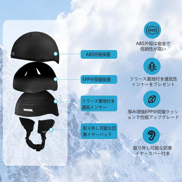 کلاه ایمنی اسکی (هلمت) برند KONN مدل Ski Helmet (سفارش استرالیا)