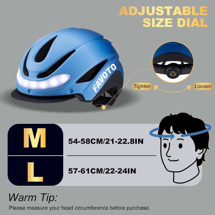 کلاه ایمنی دوچرخه دارای چراغ اضطراری برند Favoto مدل Casco Ciclismo