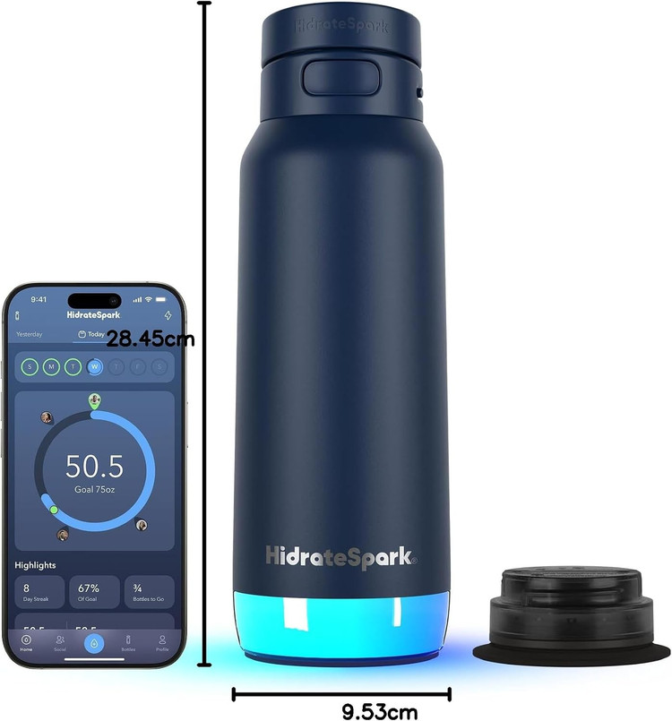 بطری هوشمند آب برند HidrateSpark مدل PRO 2 با قابلیت ردیابی دقیق (از نظر بالینی)