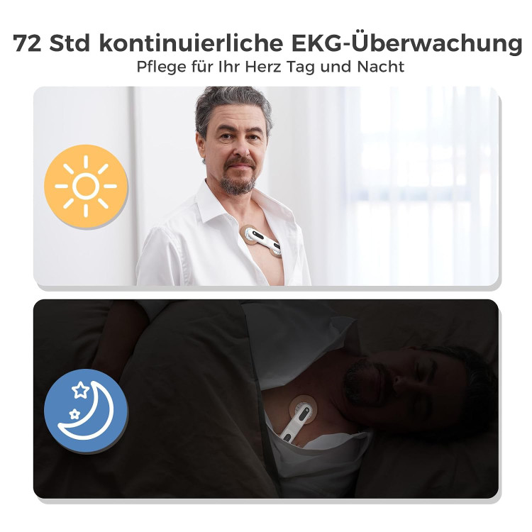 مانیتور هولتر (دستگاه نوار قلب) ECG برند CheckMe مدل ER1-LW (۷۲ ساعته)
