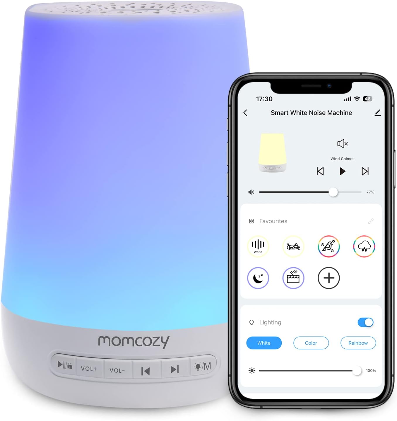 دستگاه تولید صدای نویز سفید هوشمند (خواب کودک) برند Momcozy  مدل  M21FWDB03